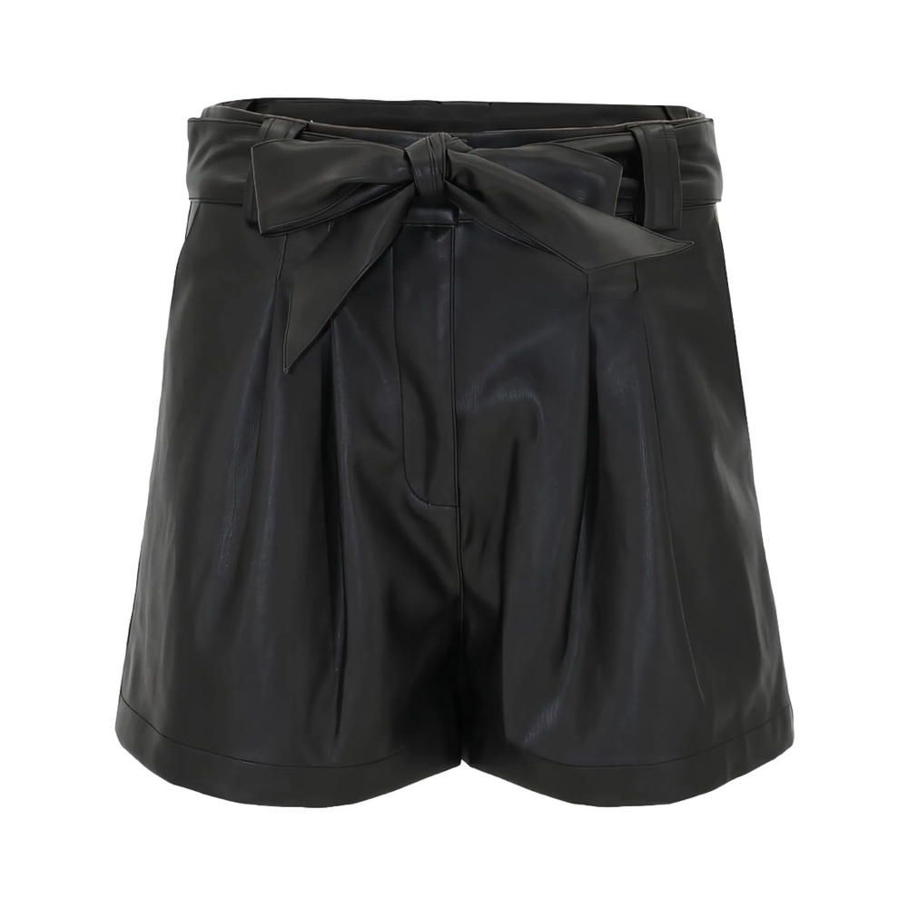 Christy Lynn Black Leather Women Shorts